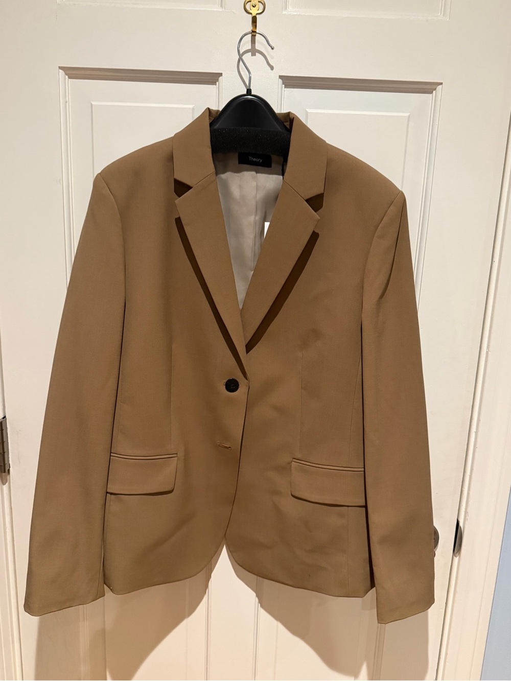 Theory Women's Camel Single-Button Blazer